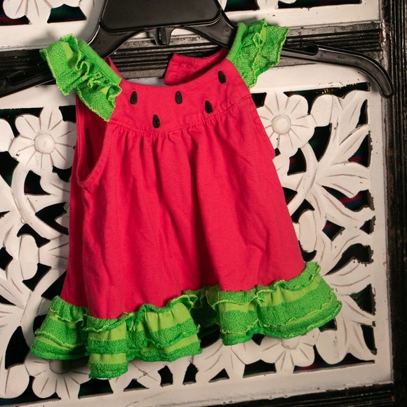 Watermelon Summer Dress Toddler - Picture 1 of 6